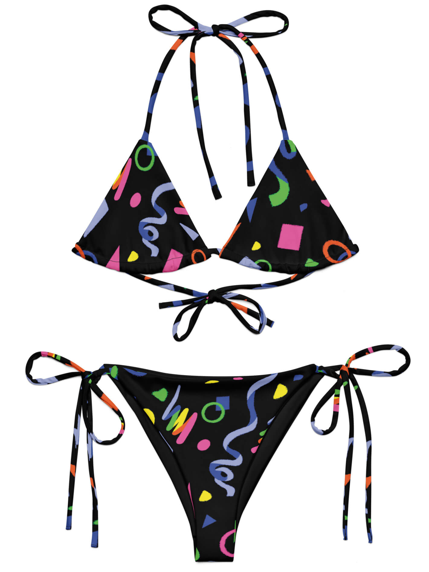 80s Memphis style bikini.