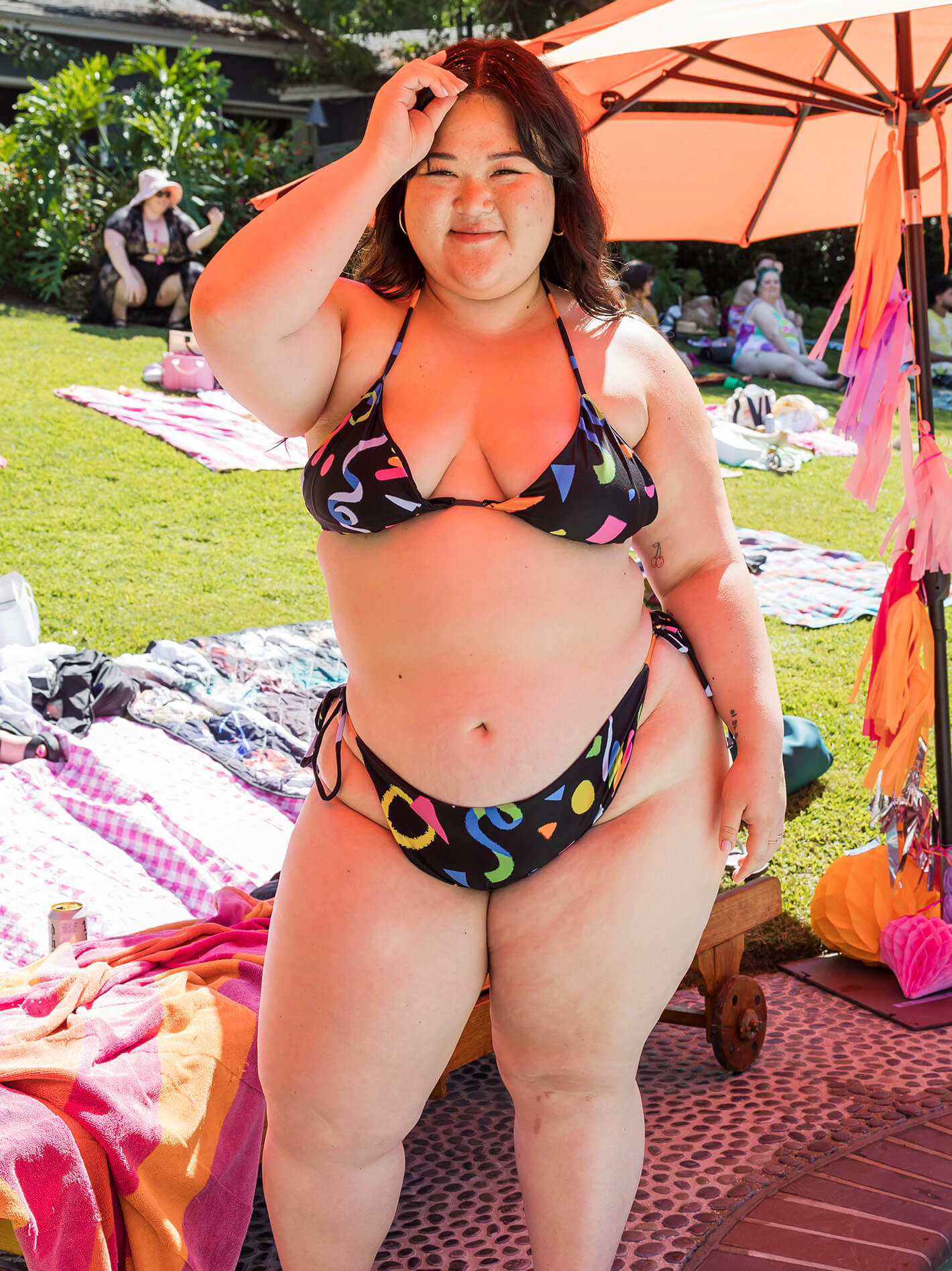 80s retro plus size bikini.