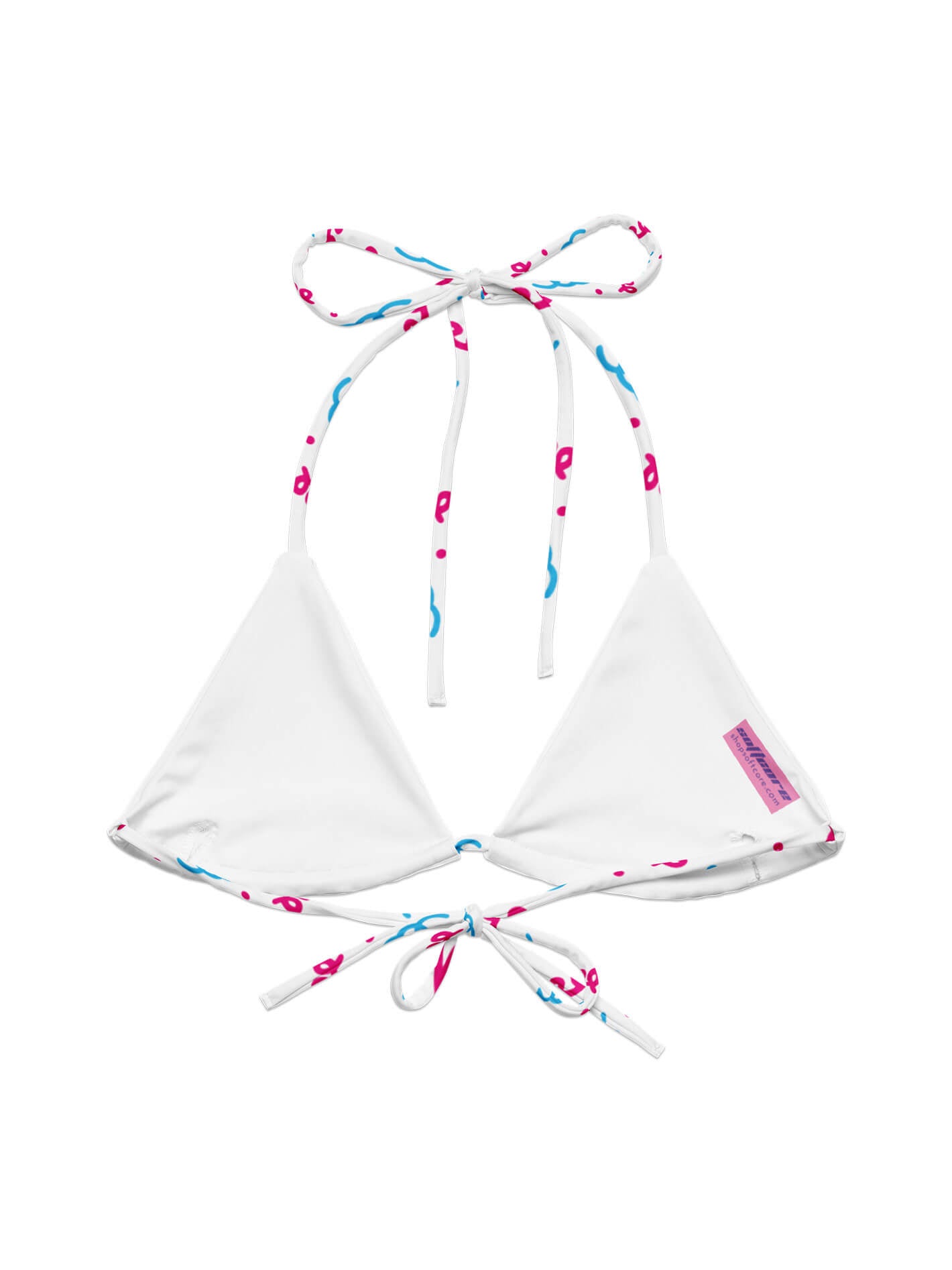 Barbiecore 90s plus size bikini top.