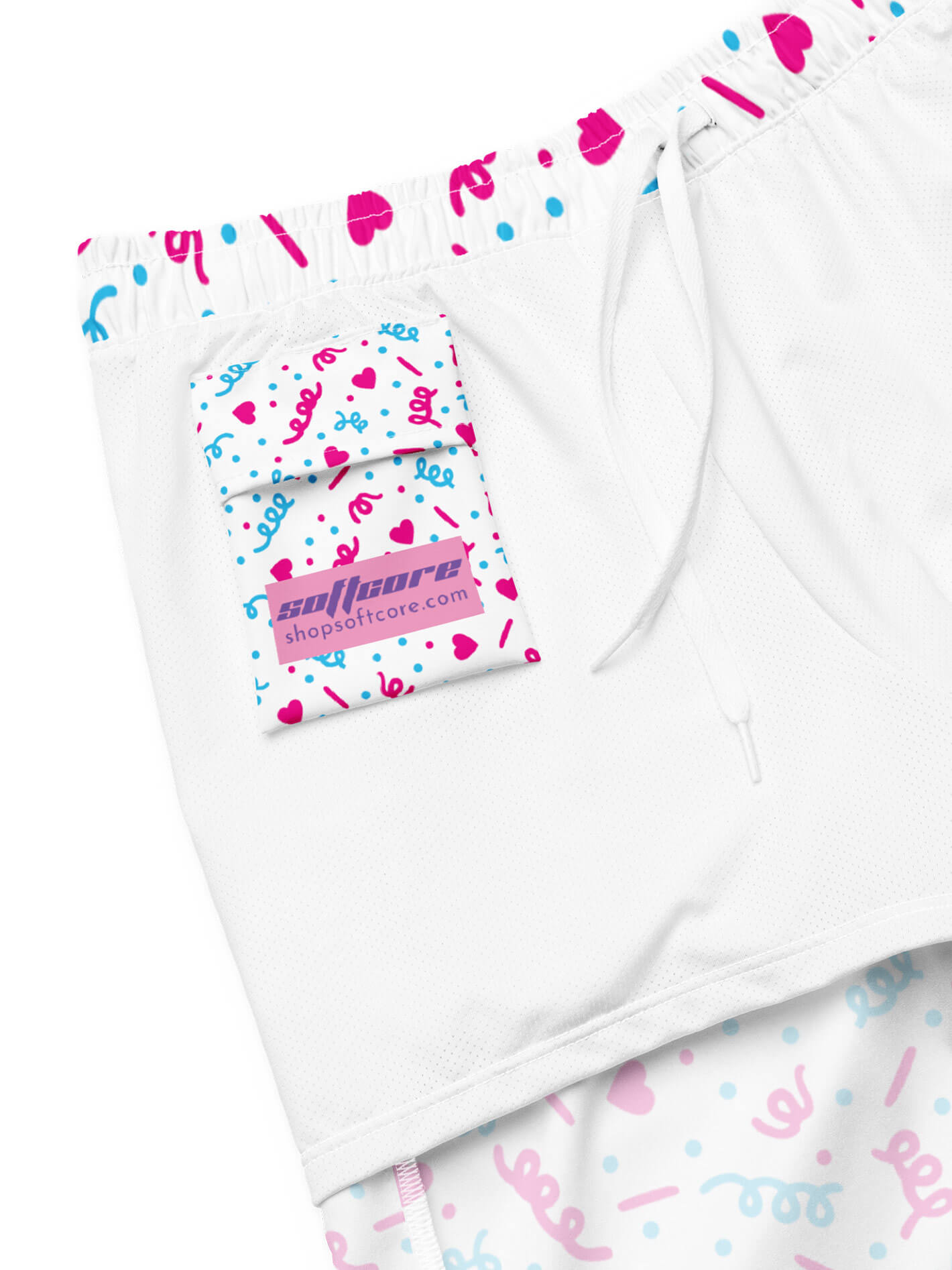 Barbiecore ken plus size swim trunks.