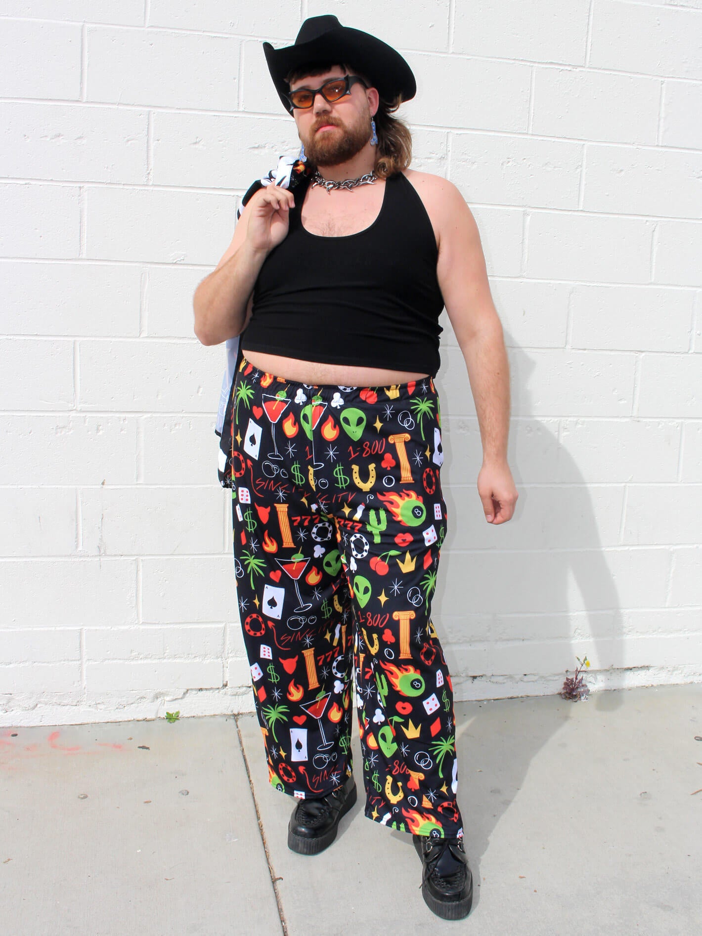 Campy mob wife plus size pants.