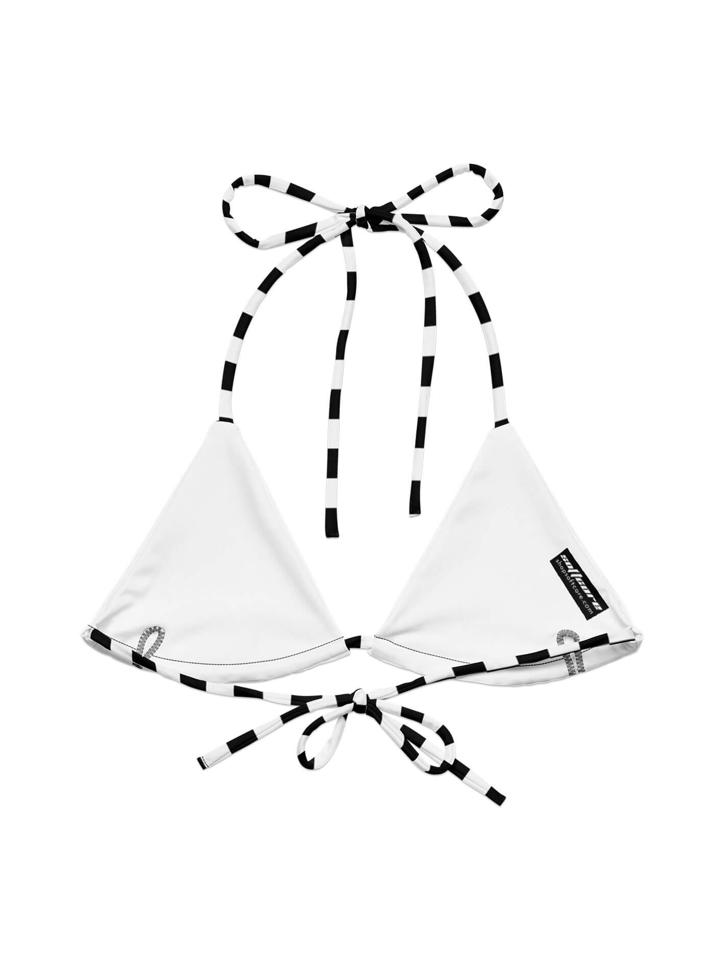 Checked plus size bikini top.