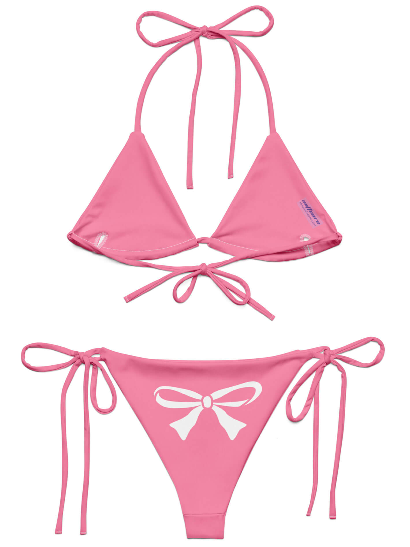 Coquette bow plus size bikini.