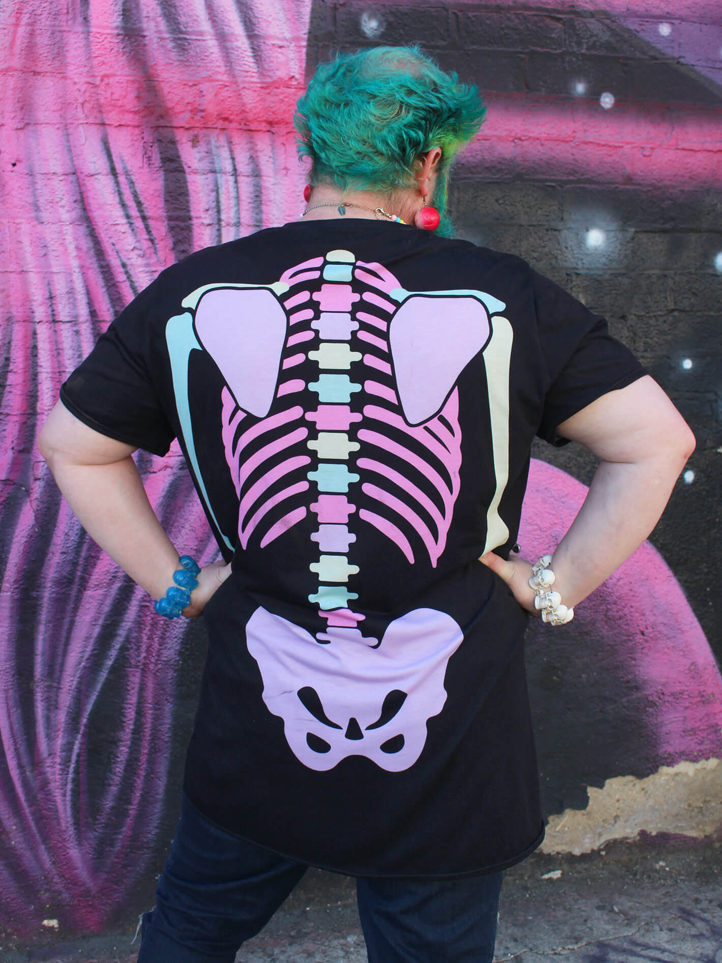 Creepy cute skeleton plus size dress.