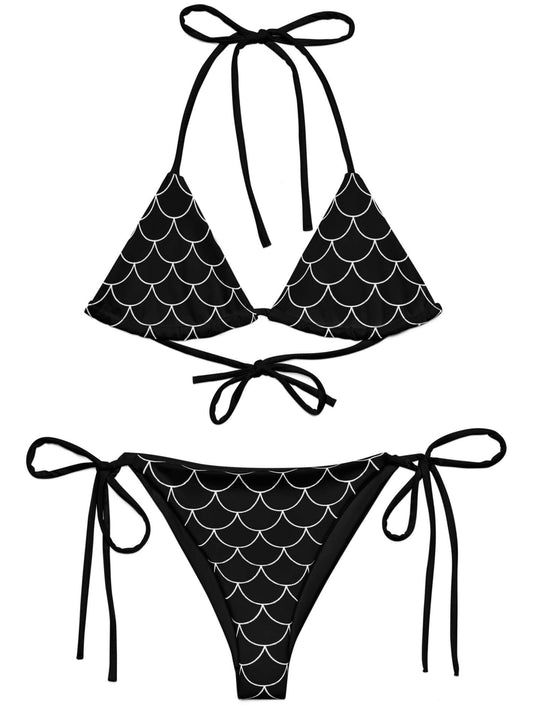 Dark mermaid plus size bikini.