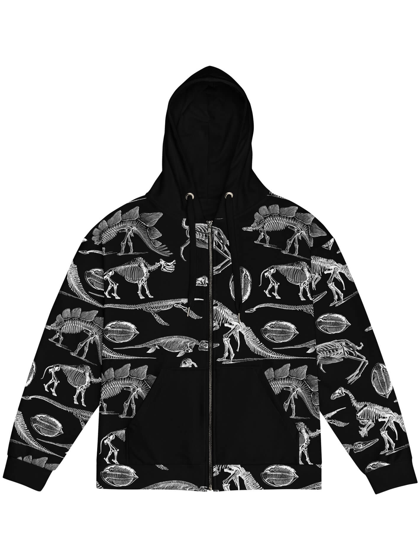 Dinosaur bones plus size hoodie.