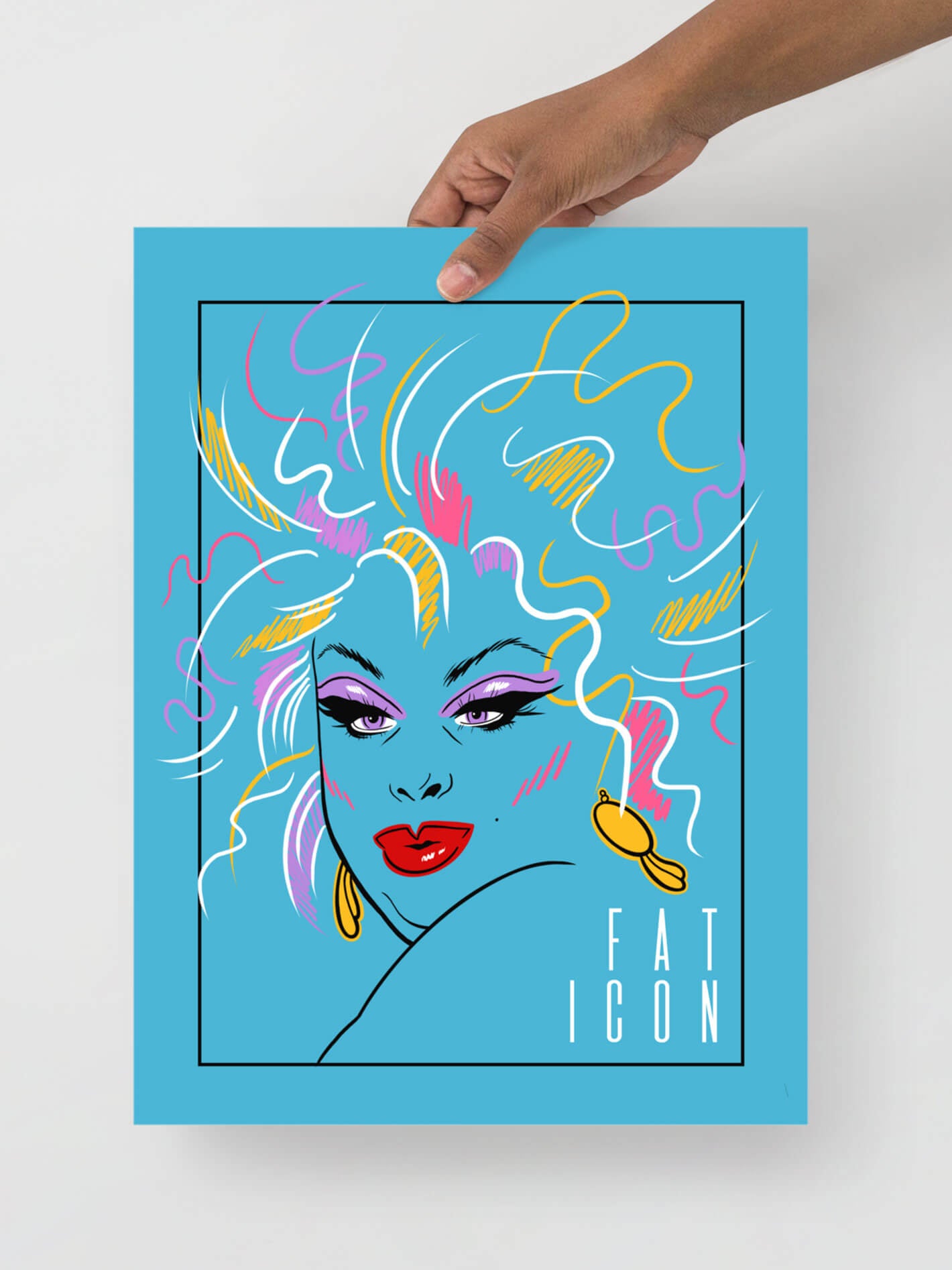 Divine drag queen 80s retro art print.