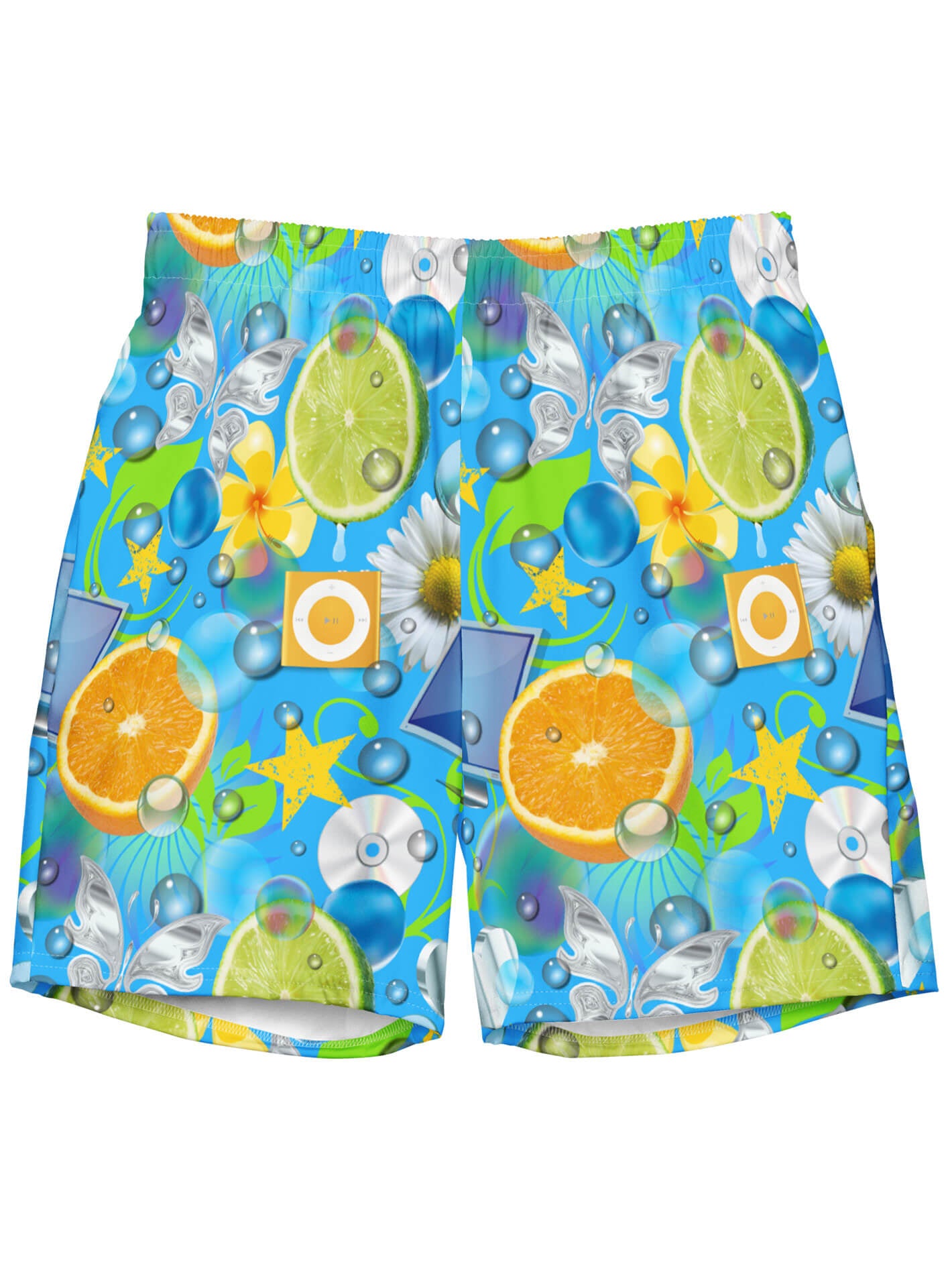 Frutiger aero plus size swim shorts.