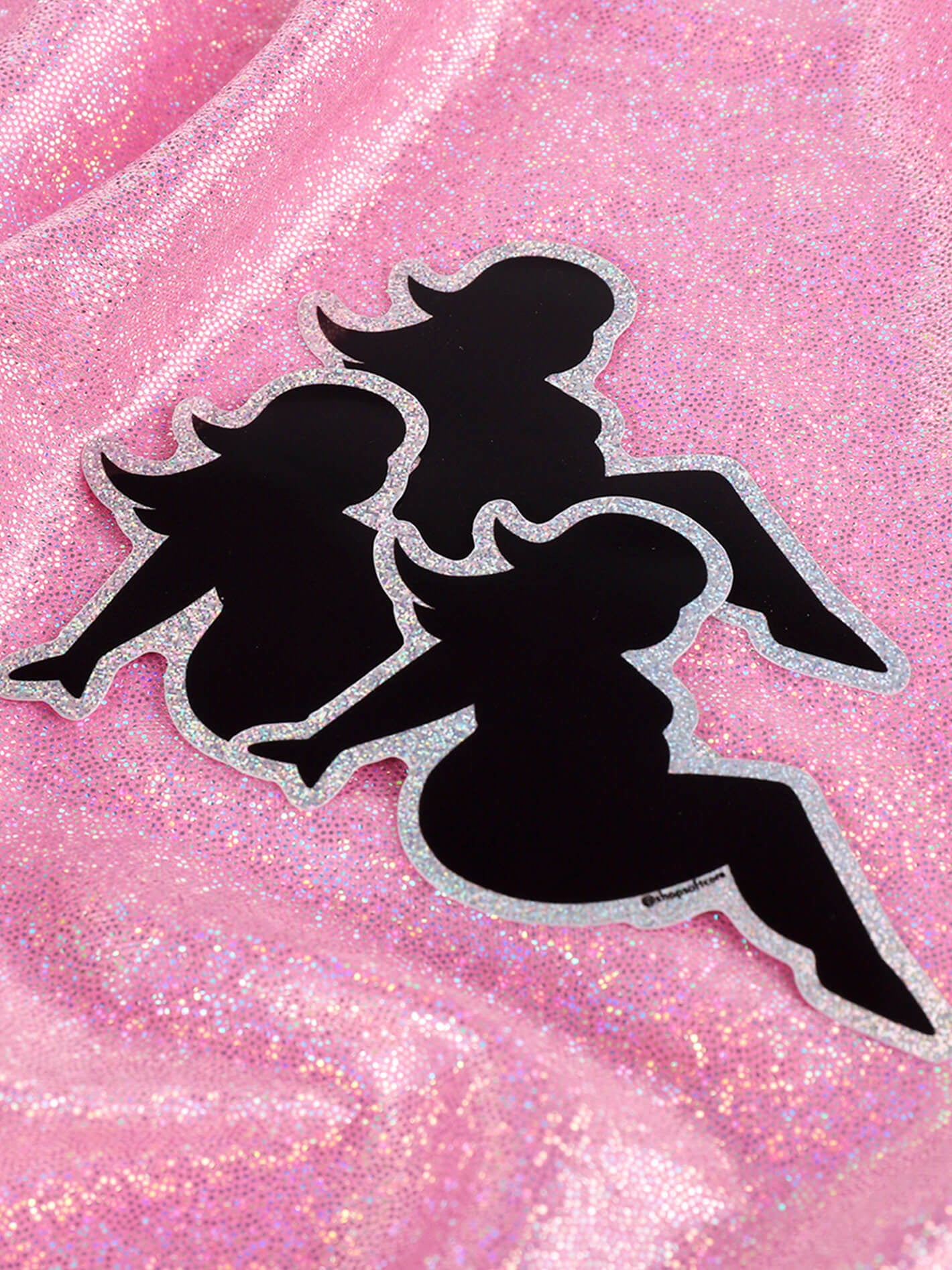 Glittery y2k body positive pinup sticker.