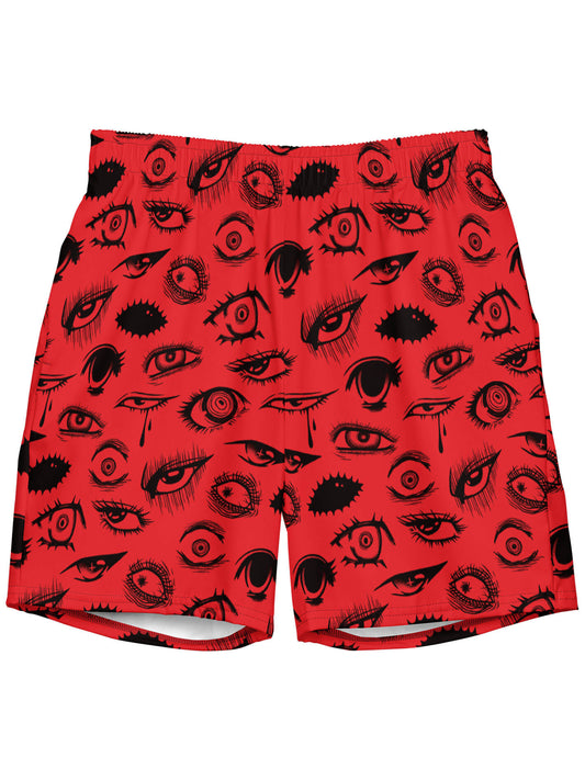 Goth anime plus size swim trunks.