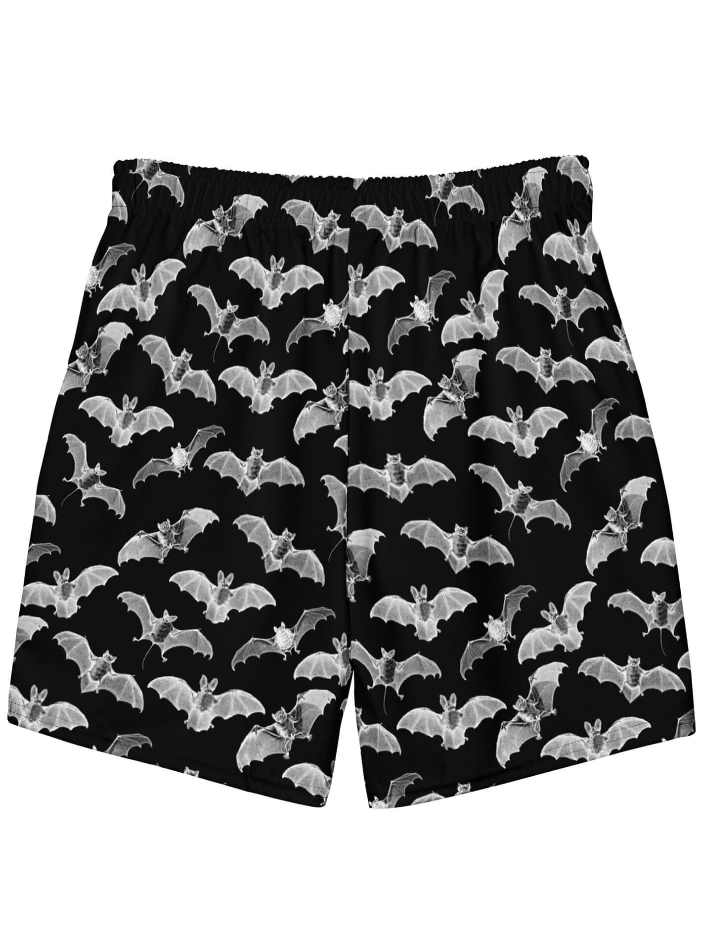 Goth bat plus size swim trunks.