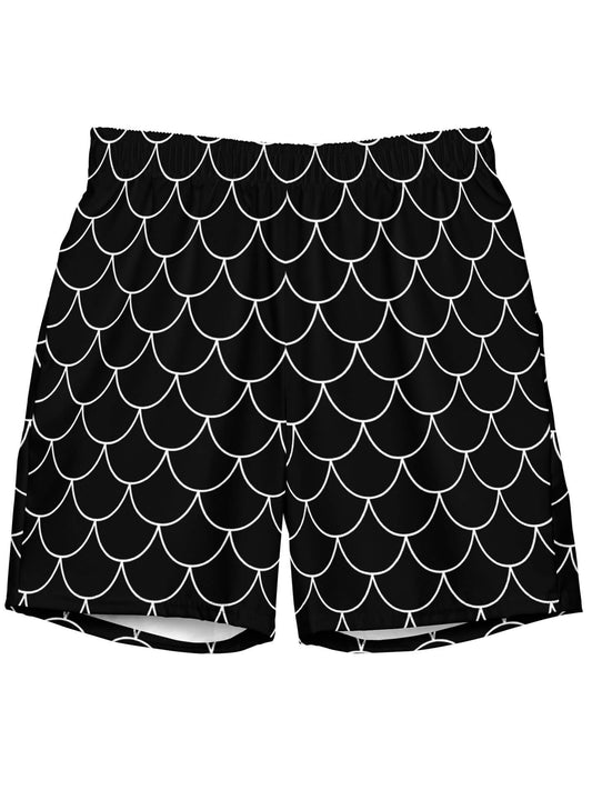 Goth mermaid plus size swim trunks.