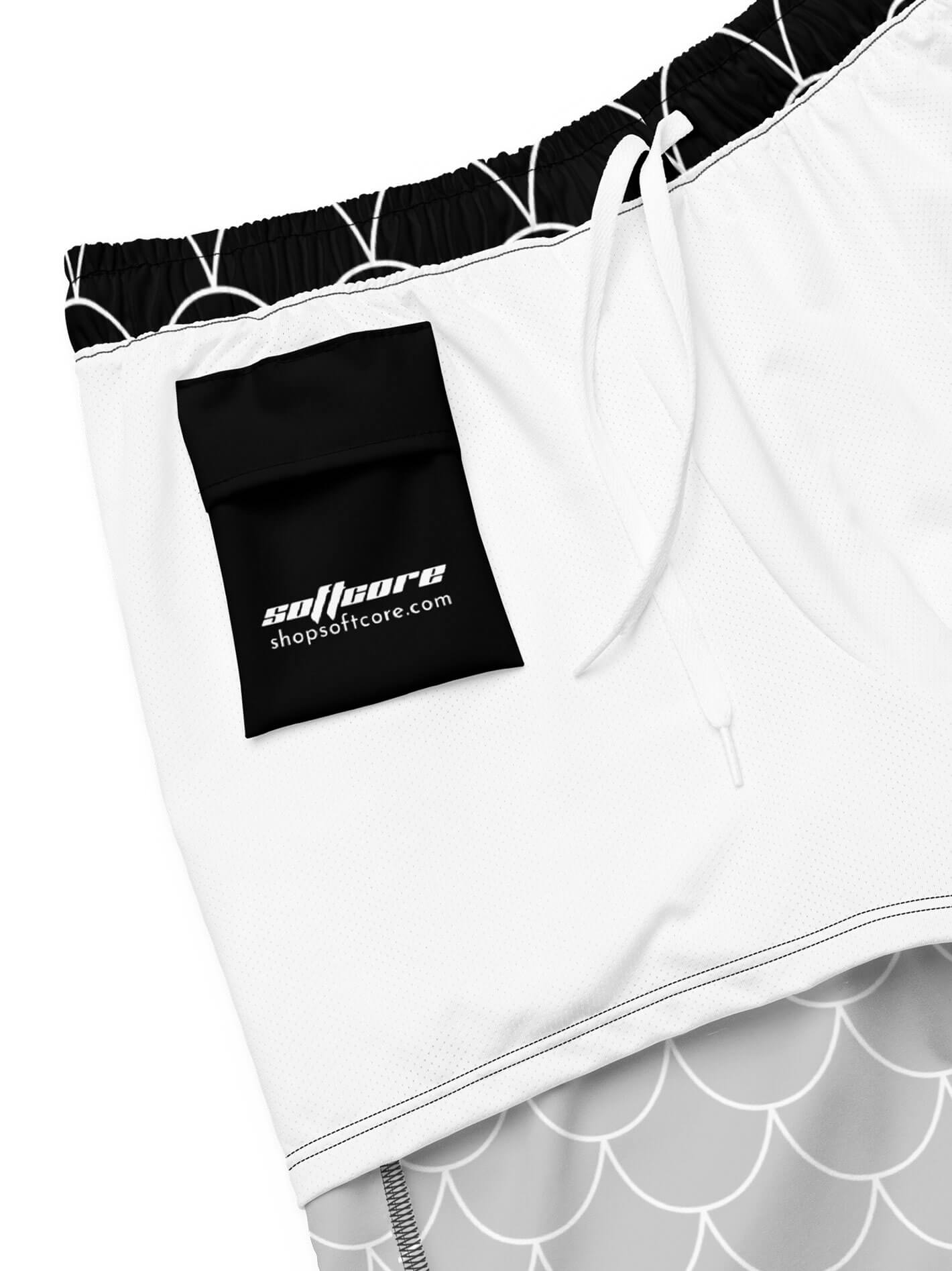 Gothic plus size swim trunks.