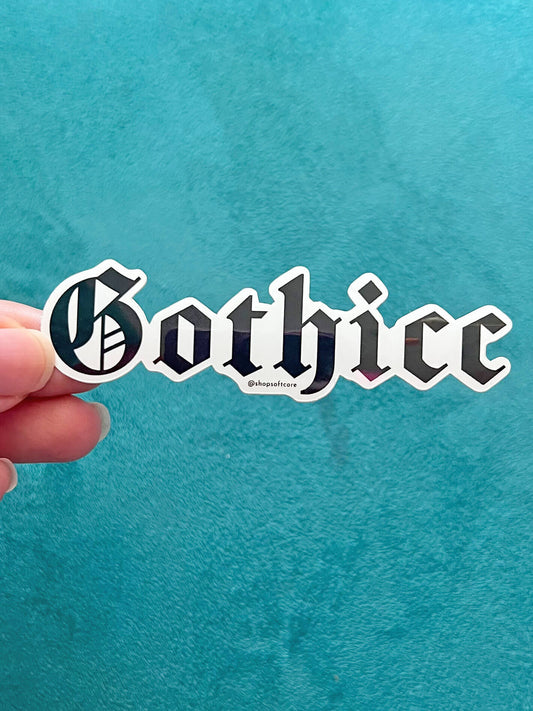 Gothicc plus size goth sticker.