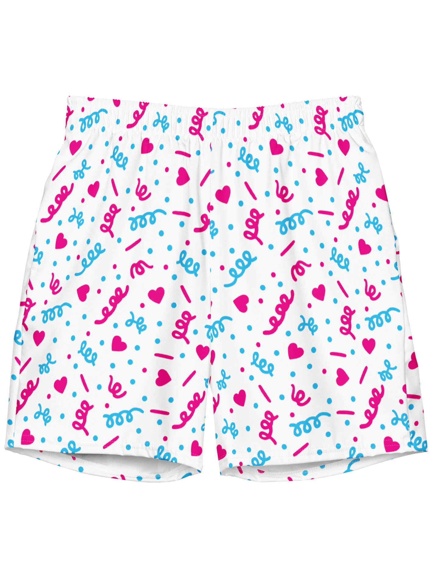 Kawaii mens plus size swim trunks.