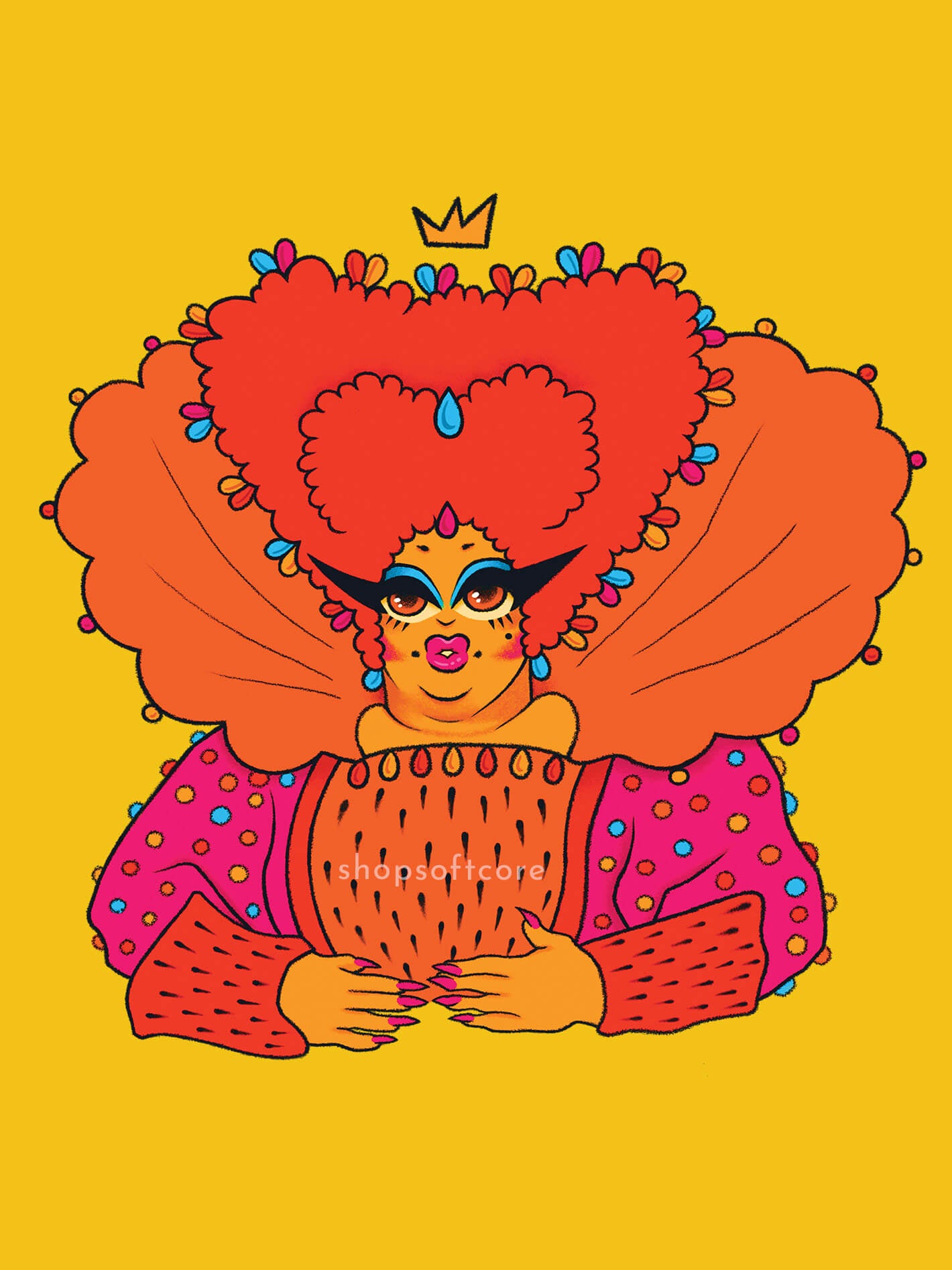 Leo zodiac plus size art print.