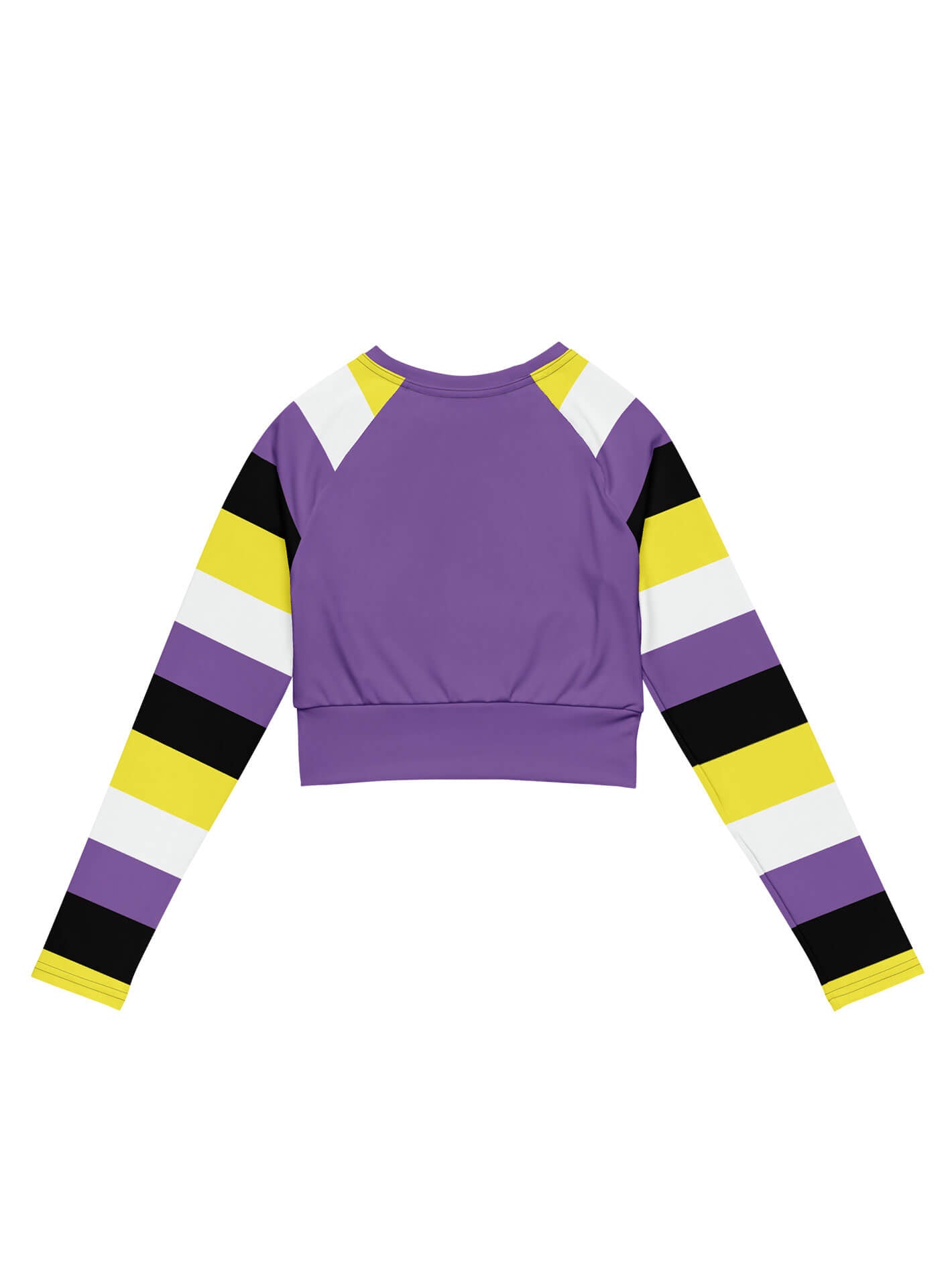Nonbinary pride plus size crop top.