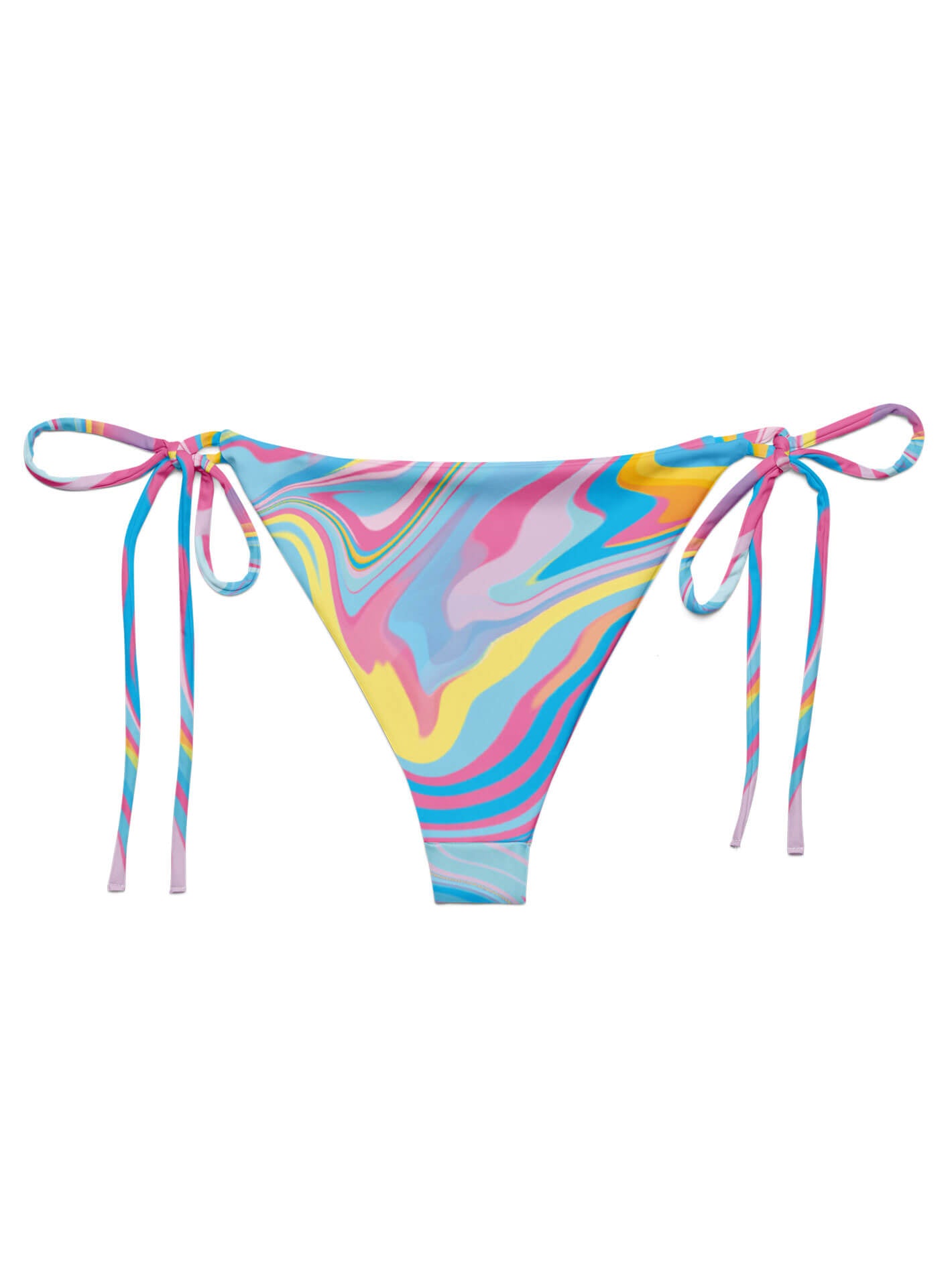 Pastel kawaii marble plus size bikini bottom.