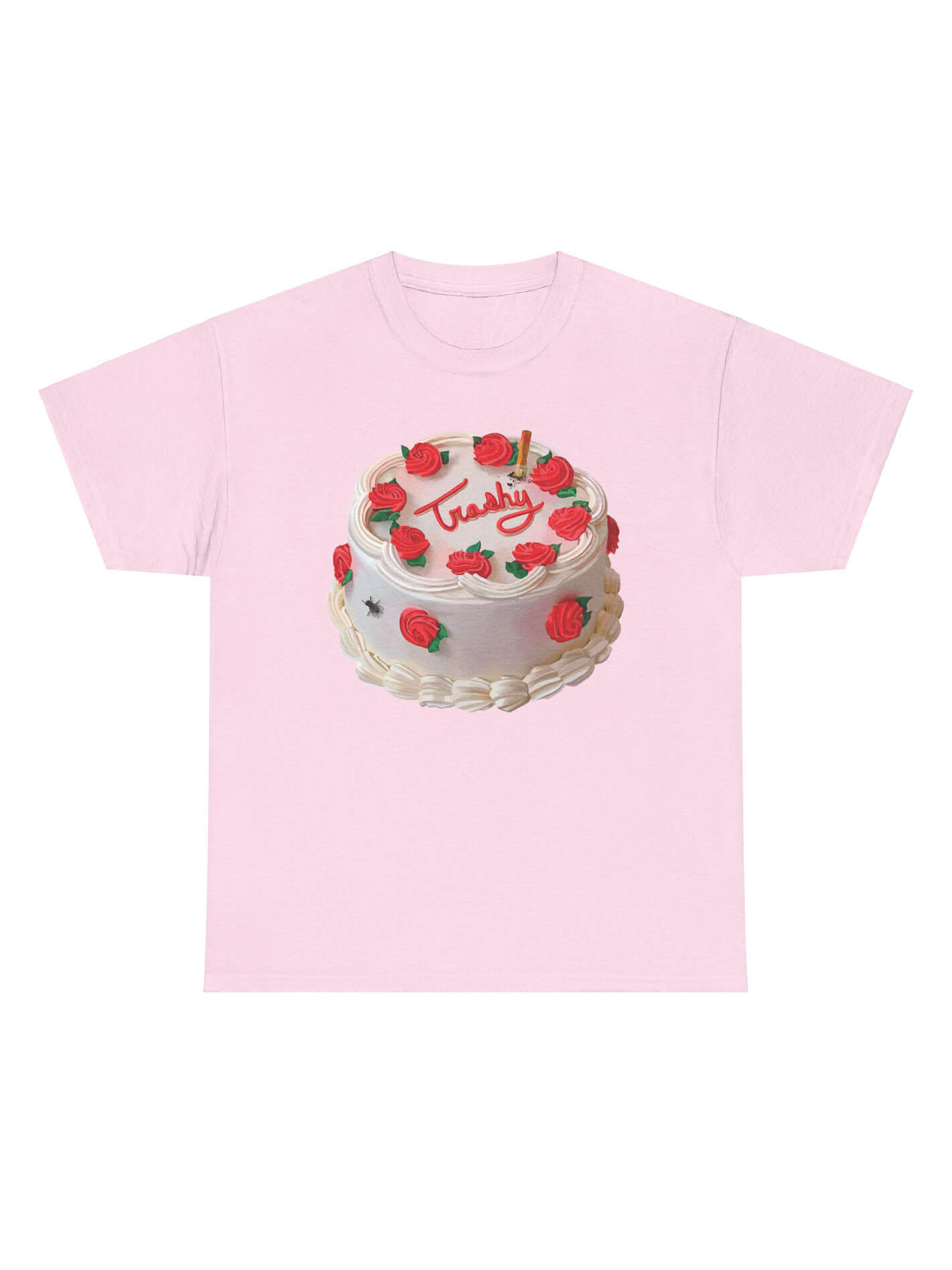 Pink cake trashy retro tee.