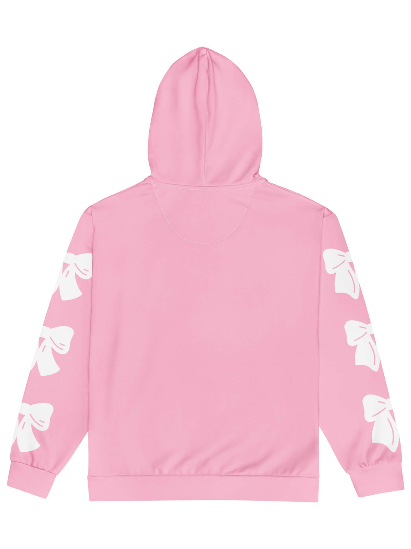 Plus size coquette pink hoodie.