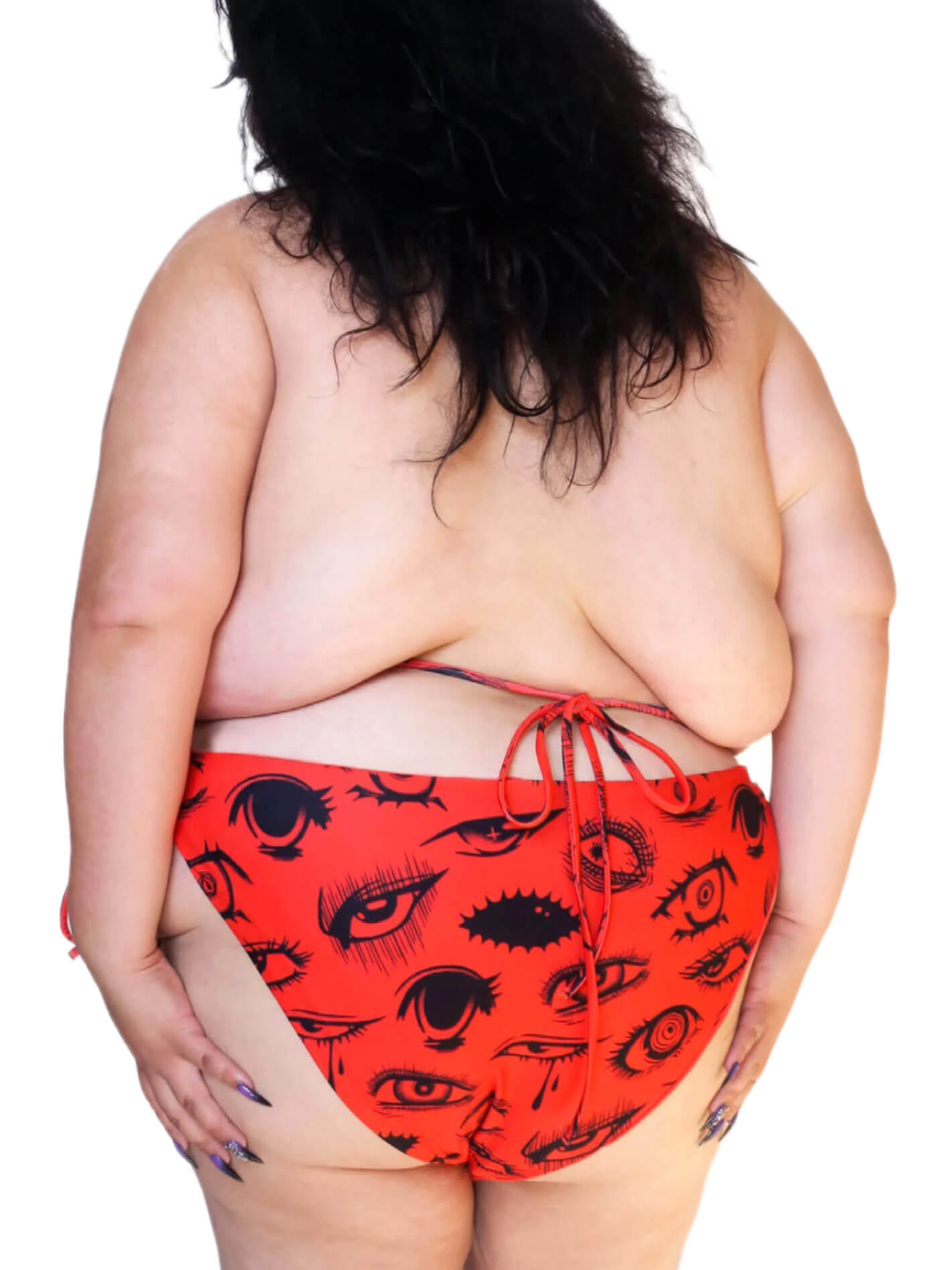 Plus size goth anime bikini.