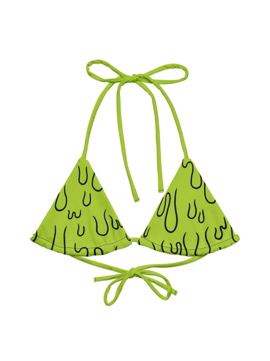 Plus size green slime bikini top.