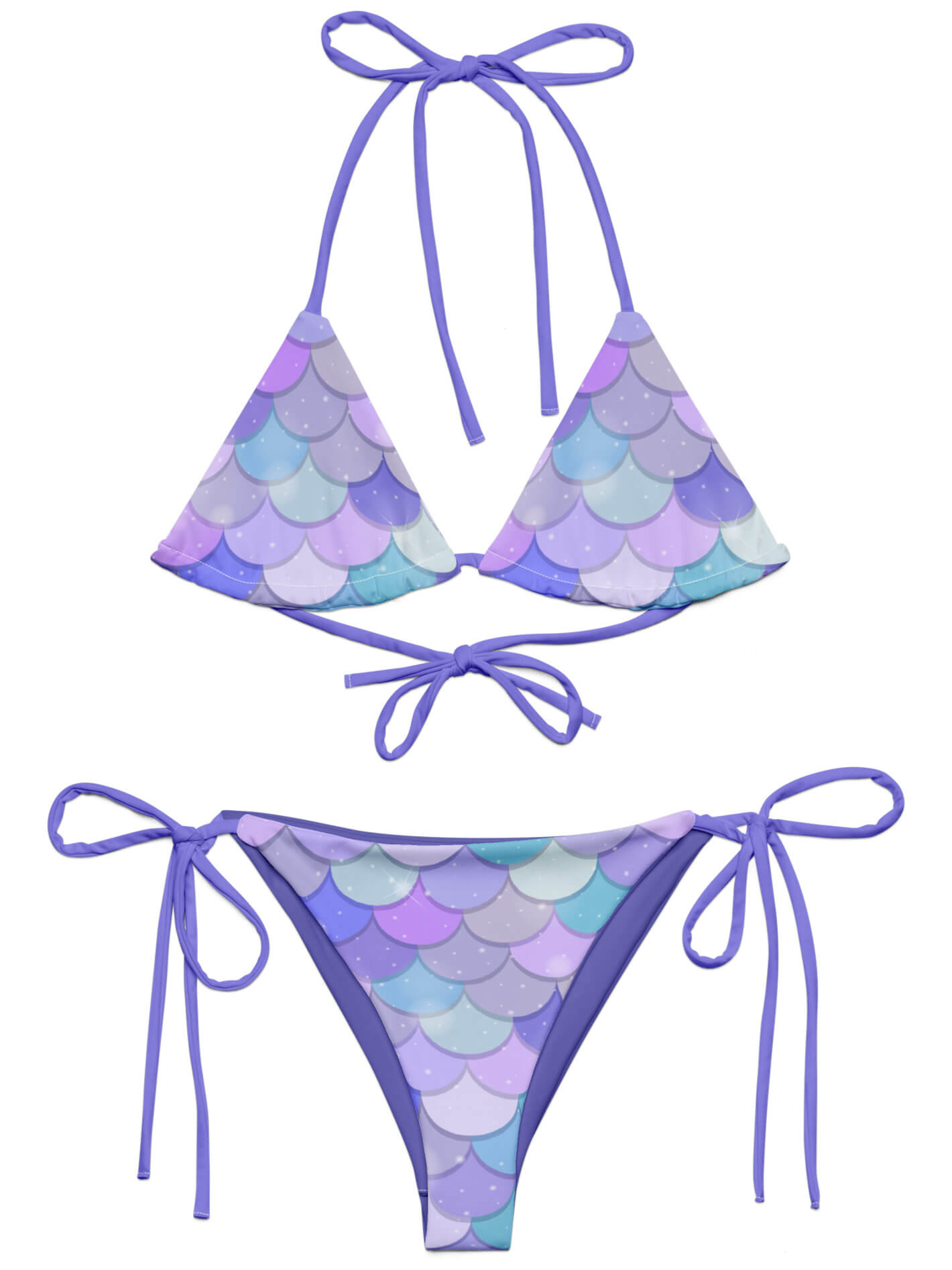 Plus size mermaidcore kawaii bikini.