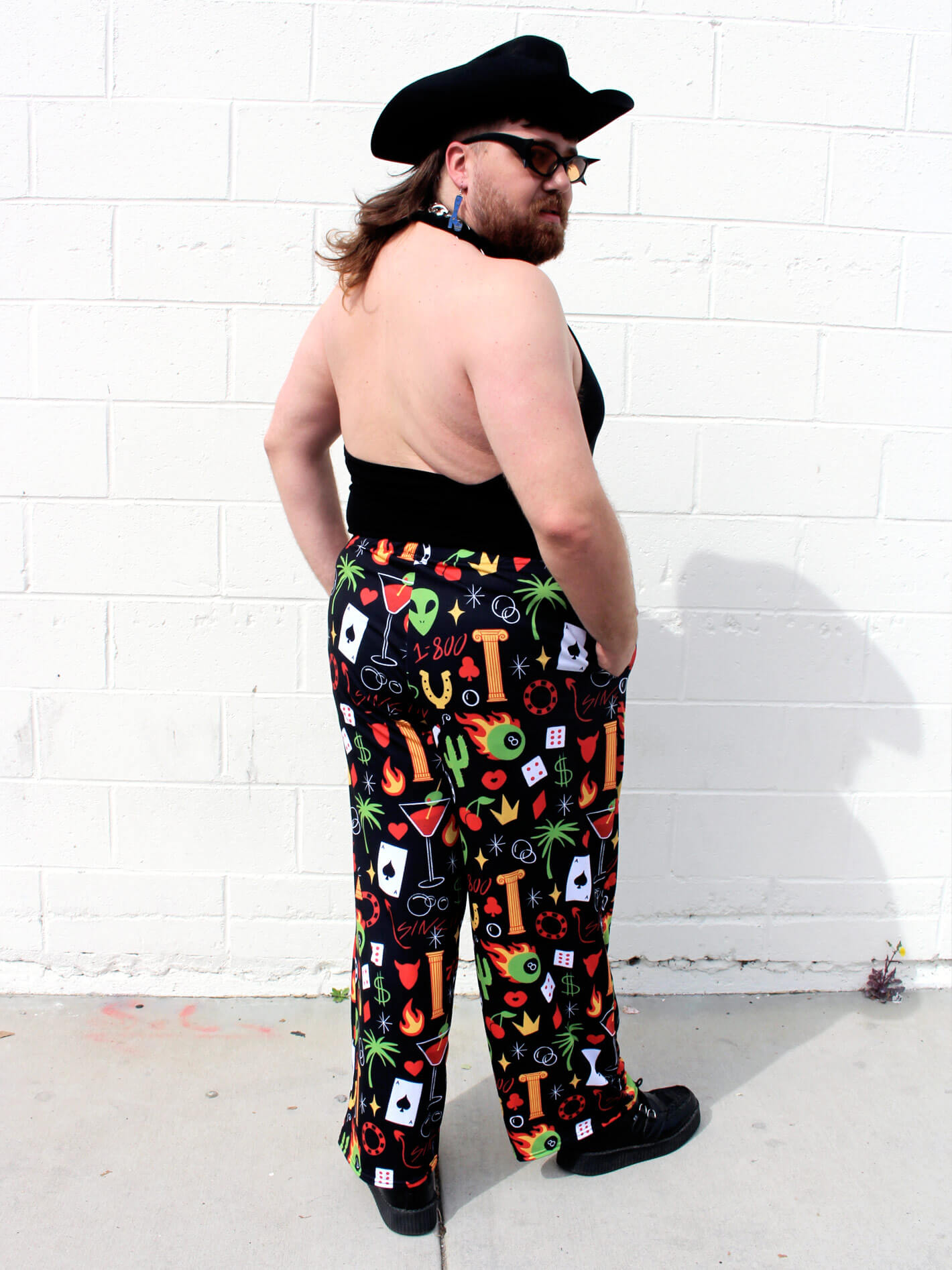 Plus size mob wife aesthetic pants.