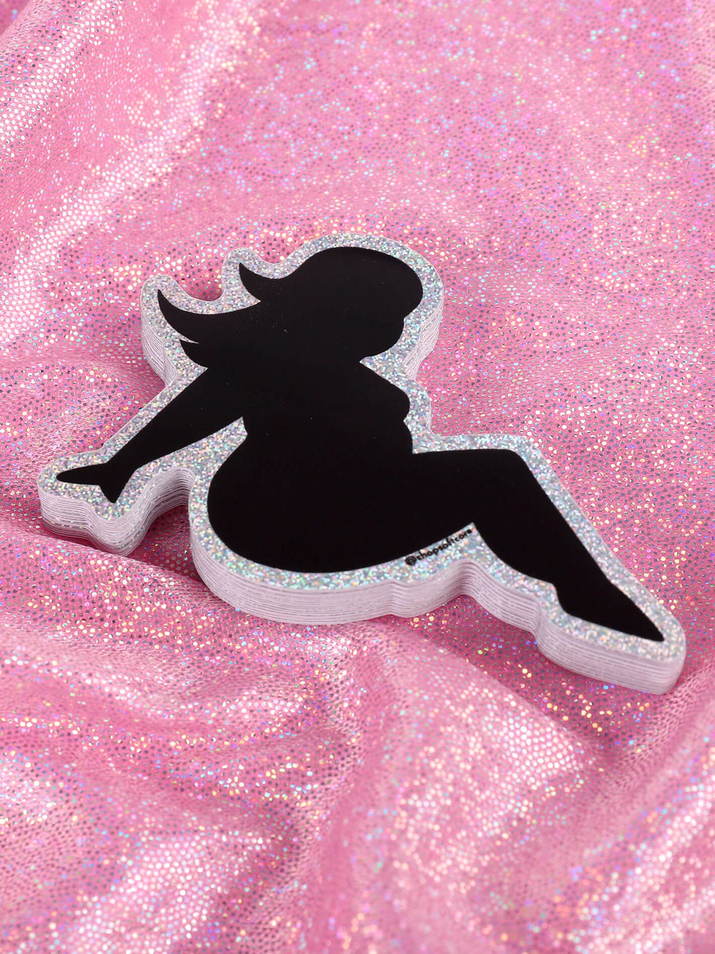 Plus size pinup mudflap sticker.
