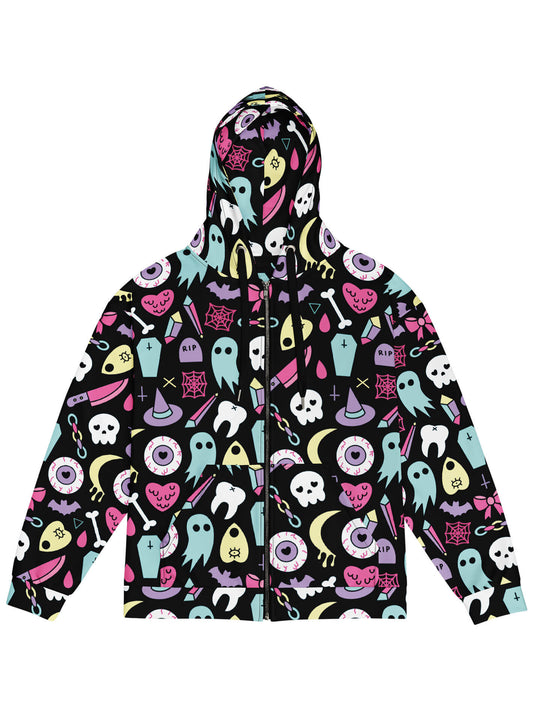 Plus size pastel goth hoodie.