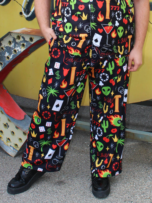 Plus size retro Vegas rockabilly pants.