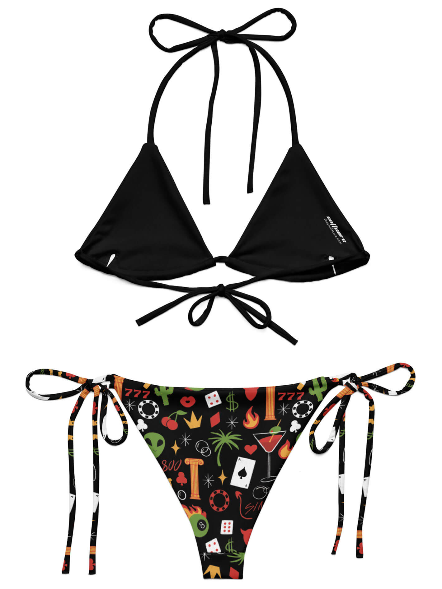 Plus size rockabilly Vegas string bikini.