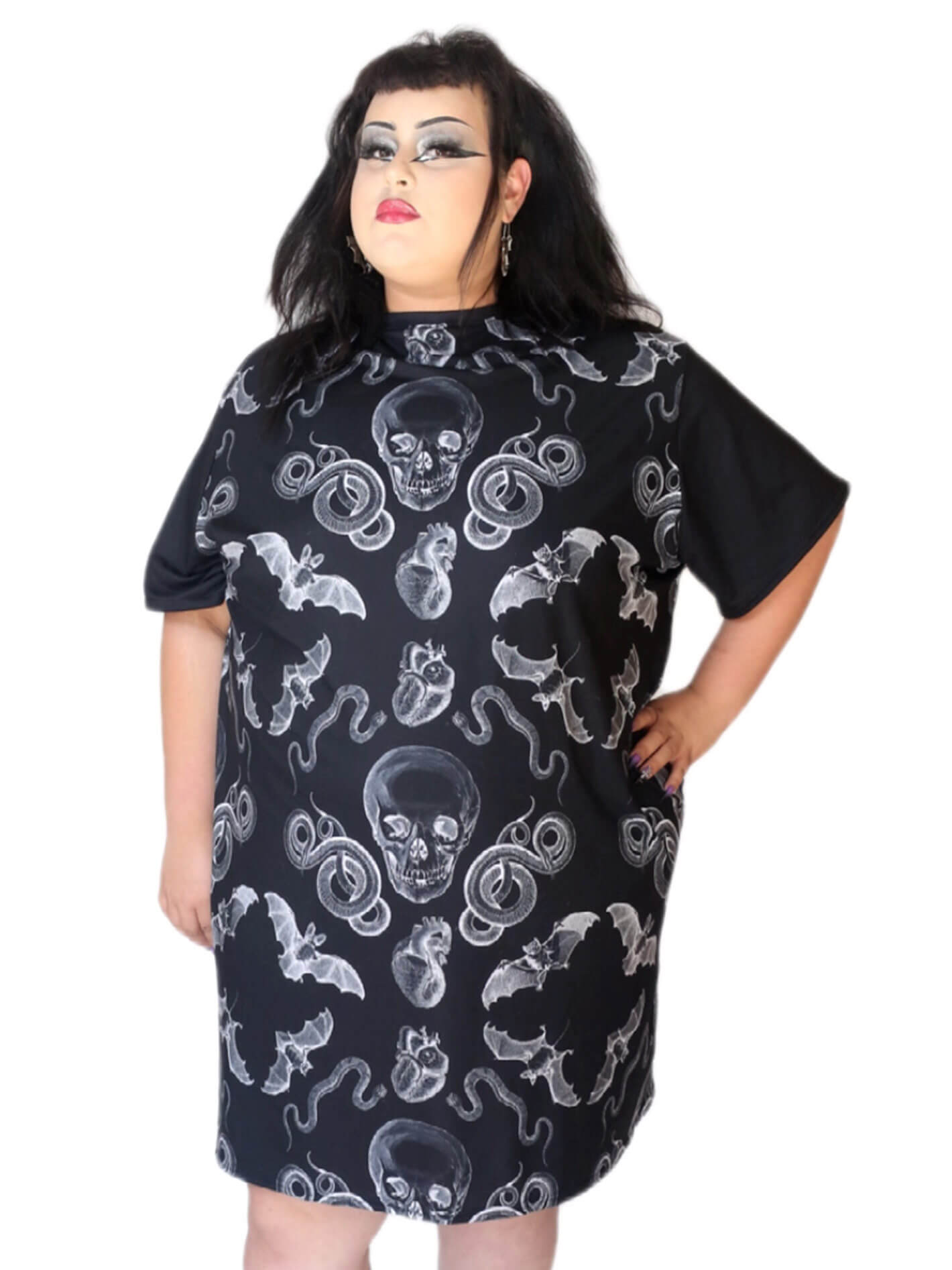 Plus size skull dress.