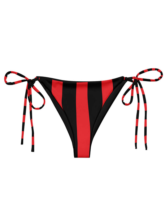 Plus size striped goth bikini bottom.