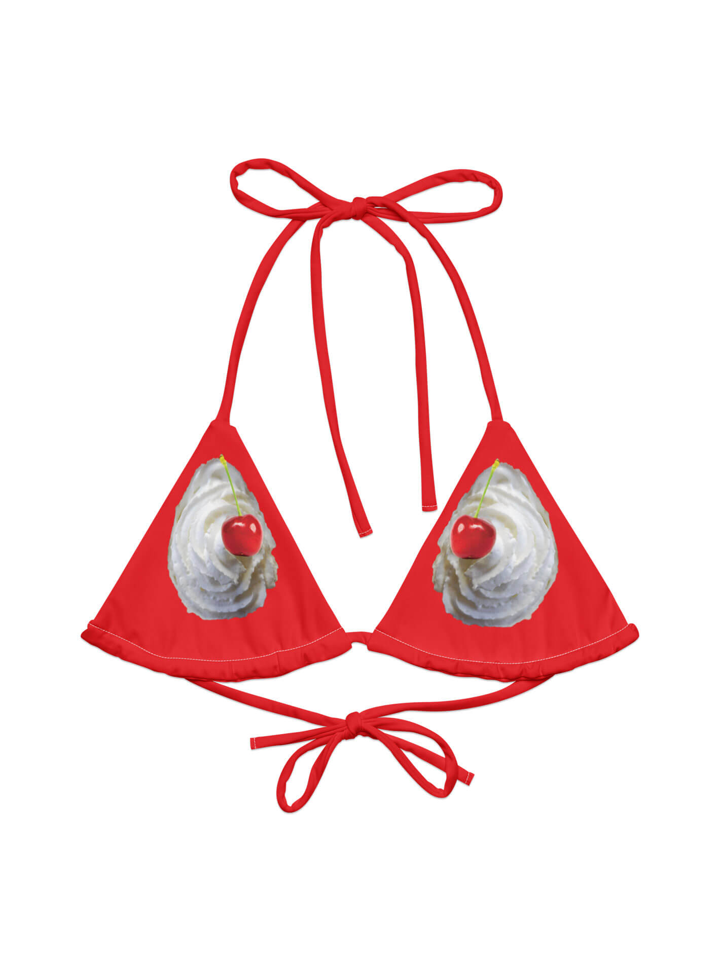 Plus size whipped cream boob bikini.