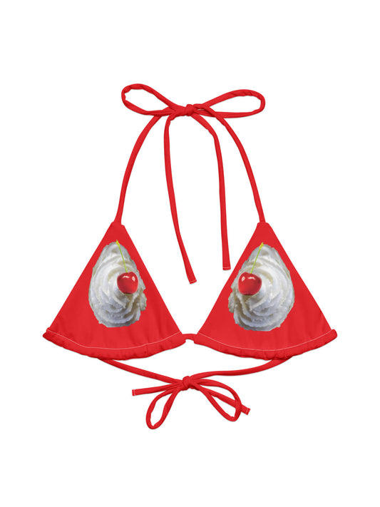 Plus size whipped cream boob bikini.