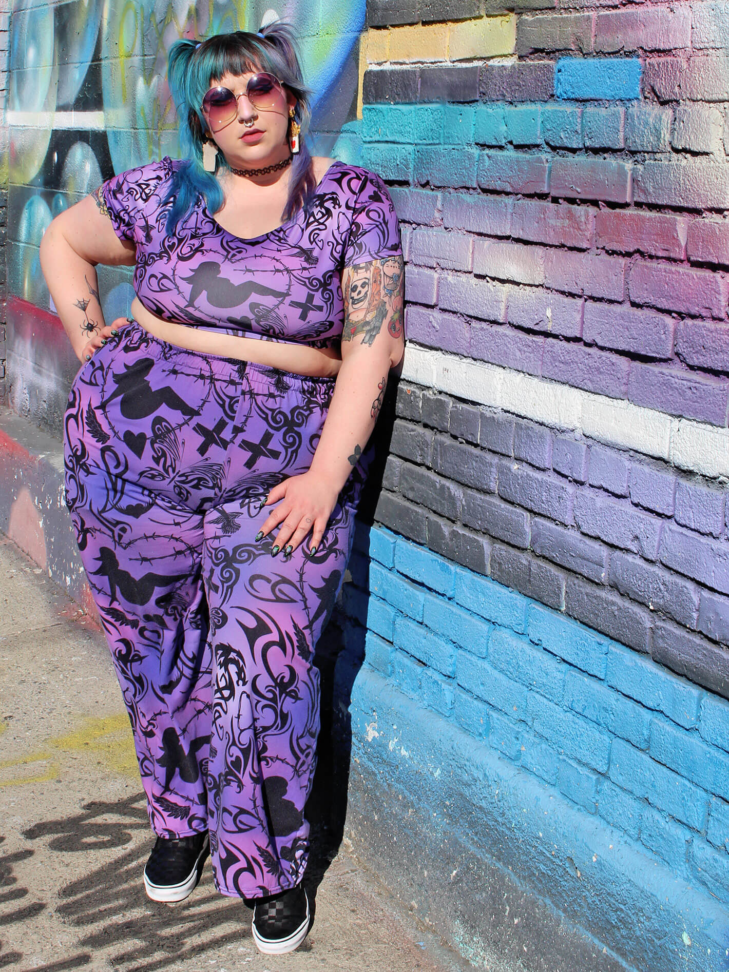 Plus size y2k top and bottom set.