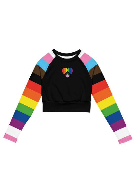 Progress pride plus size crop top.
