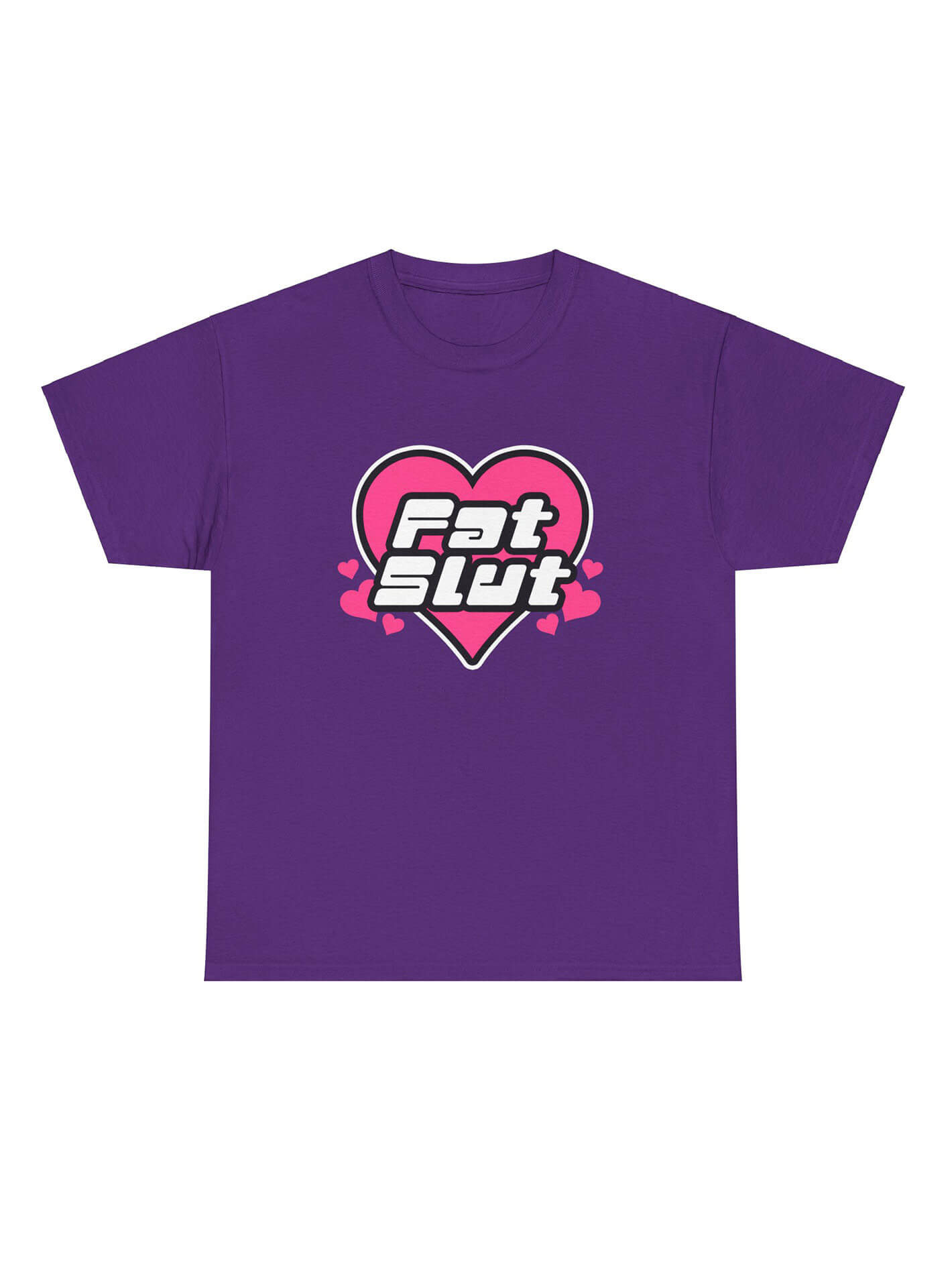 Purple fat positive tee.