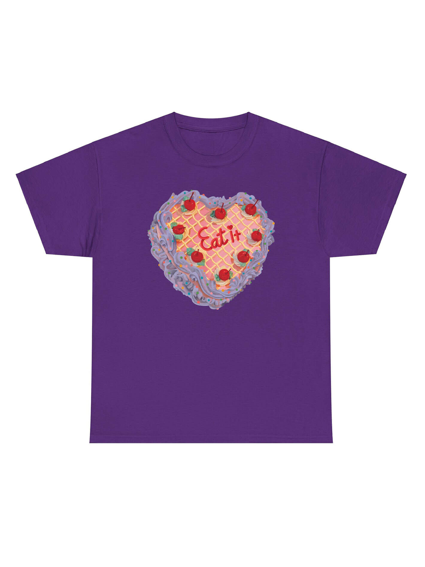 Purple vintage cake plus size t-shirt.
