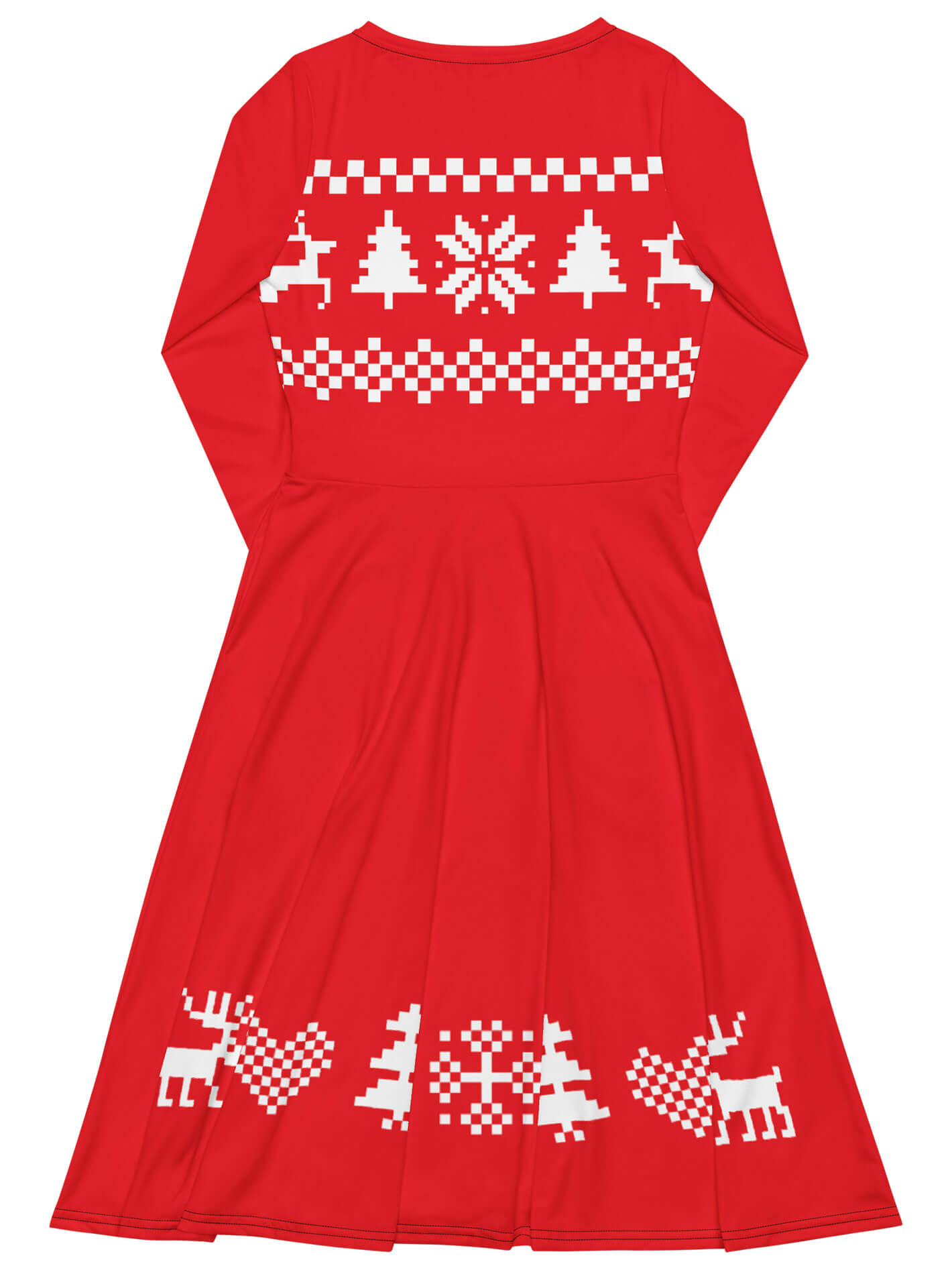 Red holiday plus size dress.