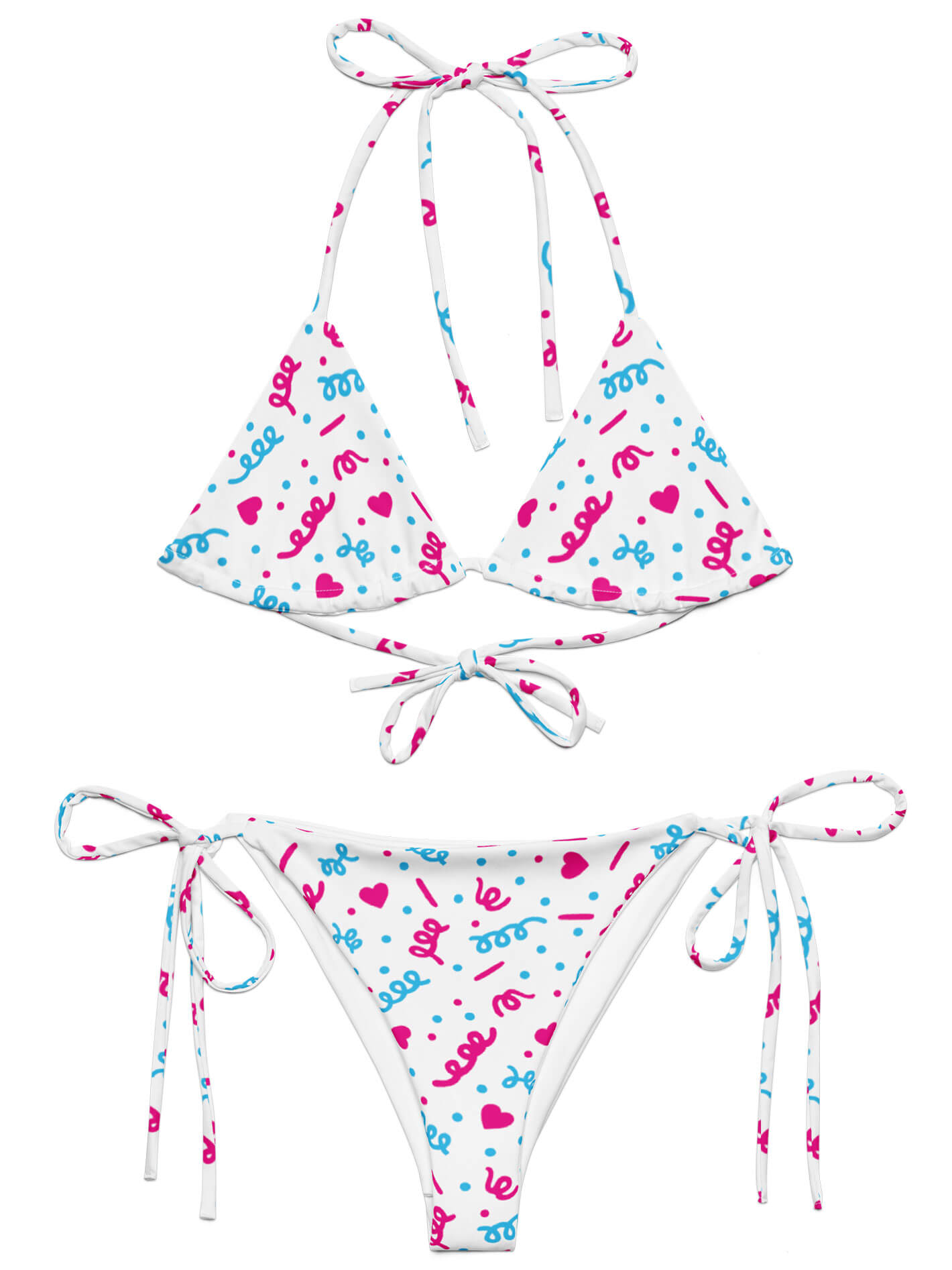 Retro kawaii plus size bikini.