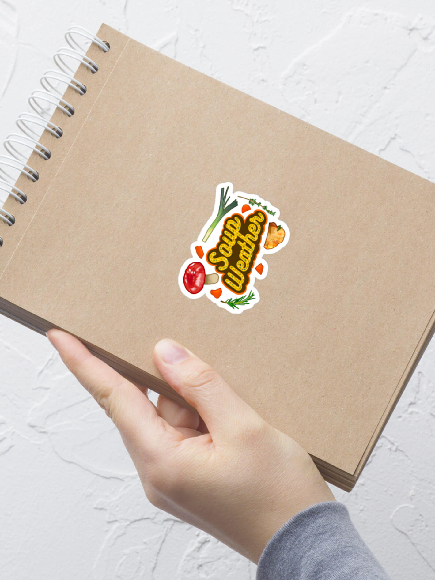 Soup weather sticker.