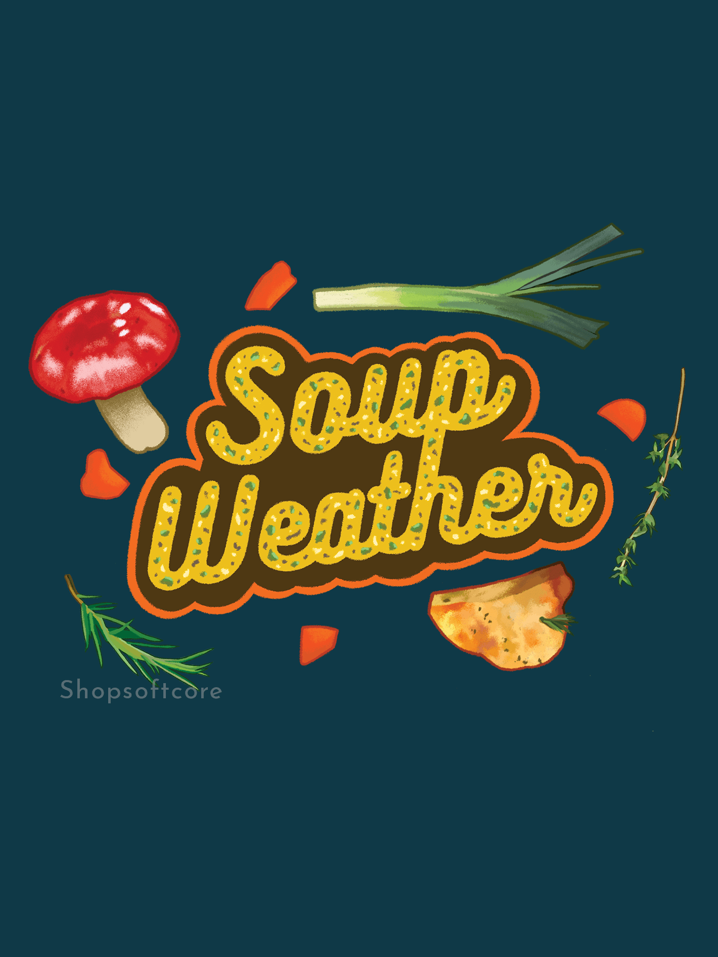 Soup weather art print.
