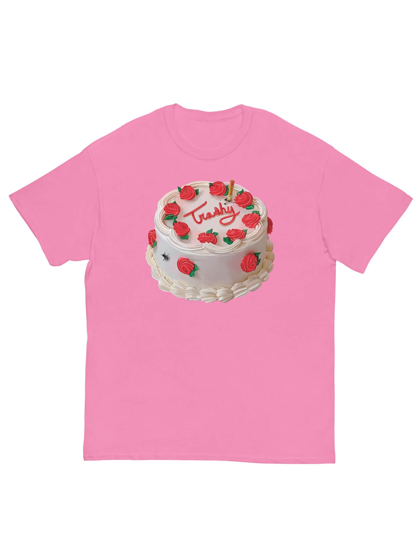 Trashy plus size cake pink t-shirt.