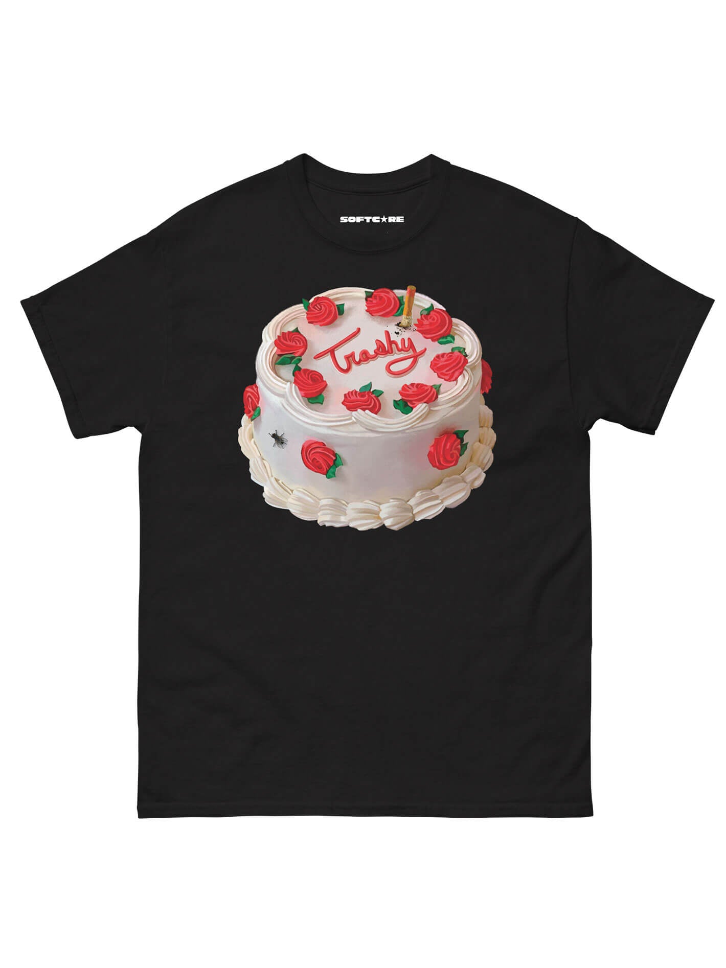 Trashy plus size retro cake t-shirt.
