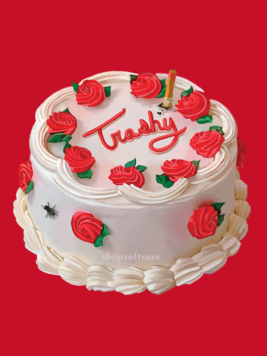 Trashy retro cake art print.
