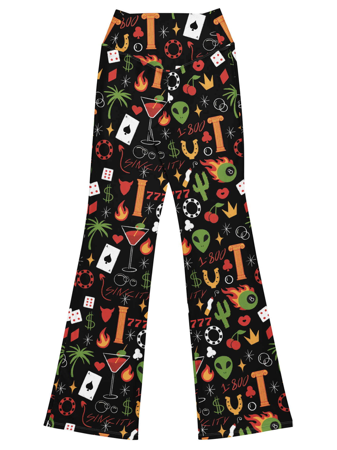 Vegas kitsch plus size flare leggings.