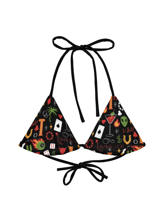 Vegas rockabilly plus size bikini top.