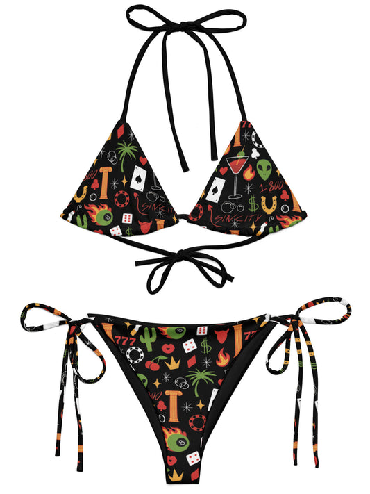 Vegas rockabilly plus size bikini.